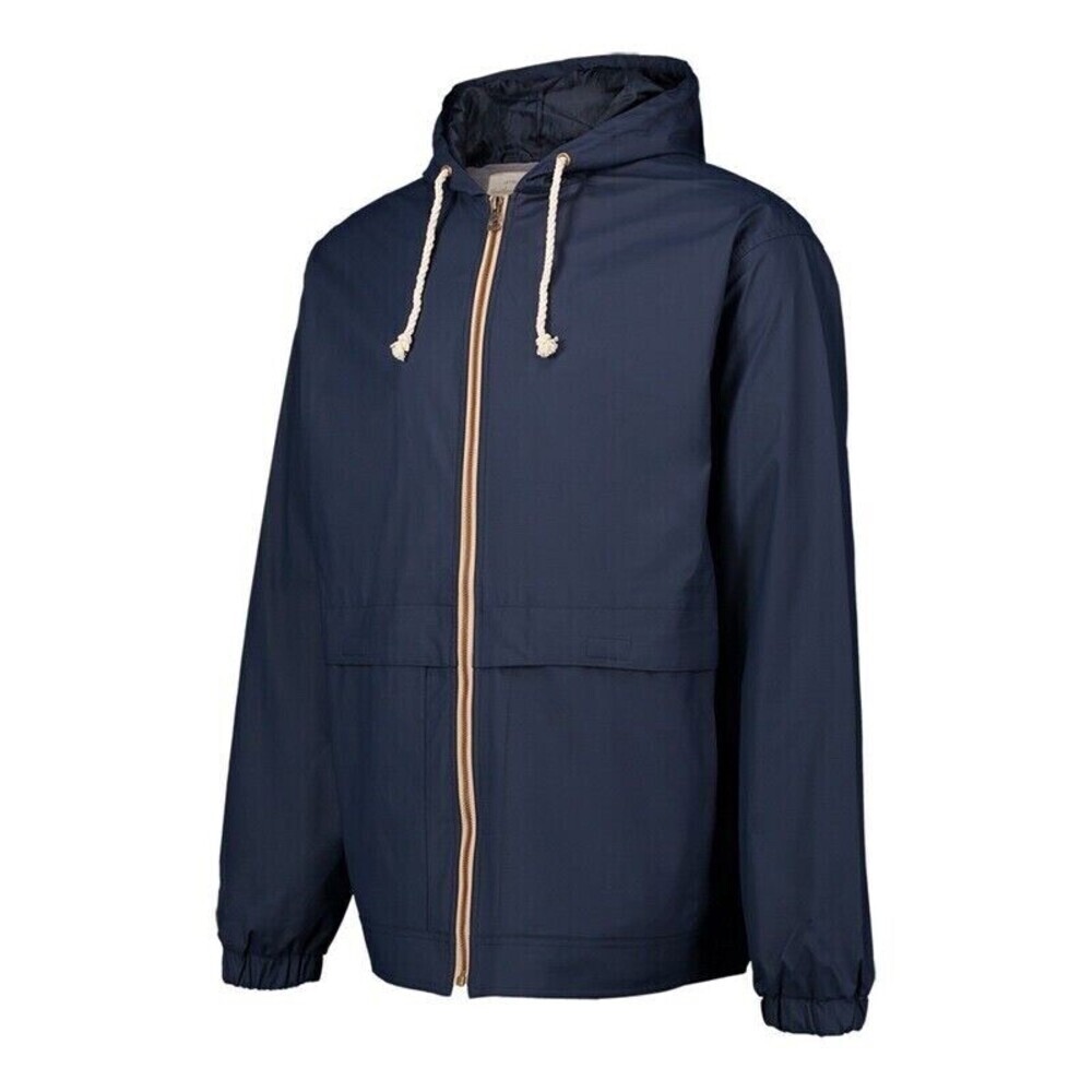Weatherproof Original Men's Hooded Full Zip Rain Slicker Jacket Raincoat Blue M